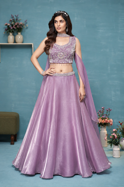 Lavender Radiance 3-Piece Lehenga Set