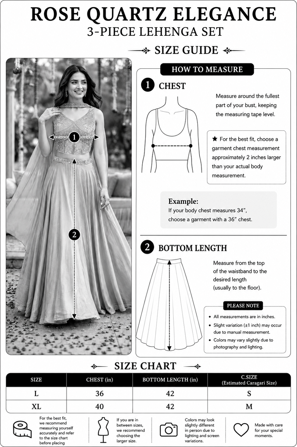 Rose Quartz Elegance 3-Piece Lehenga Set