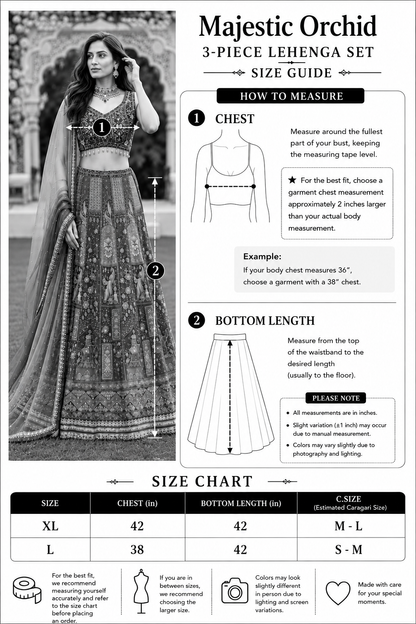 Majestic Orchid 3-Piece Lehenga Set