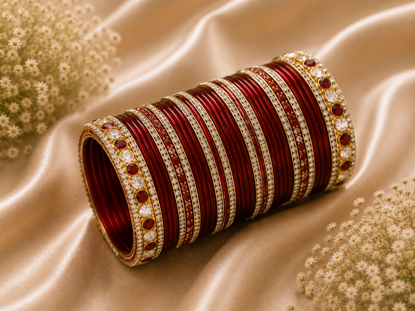 Crimson Royale Bangle Set