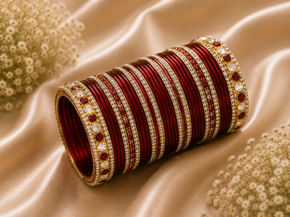 Crimson Royale Bangle Set