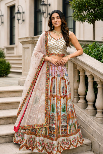 Ivory Garden Luxe 3-Piece Lehenga Set