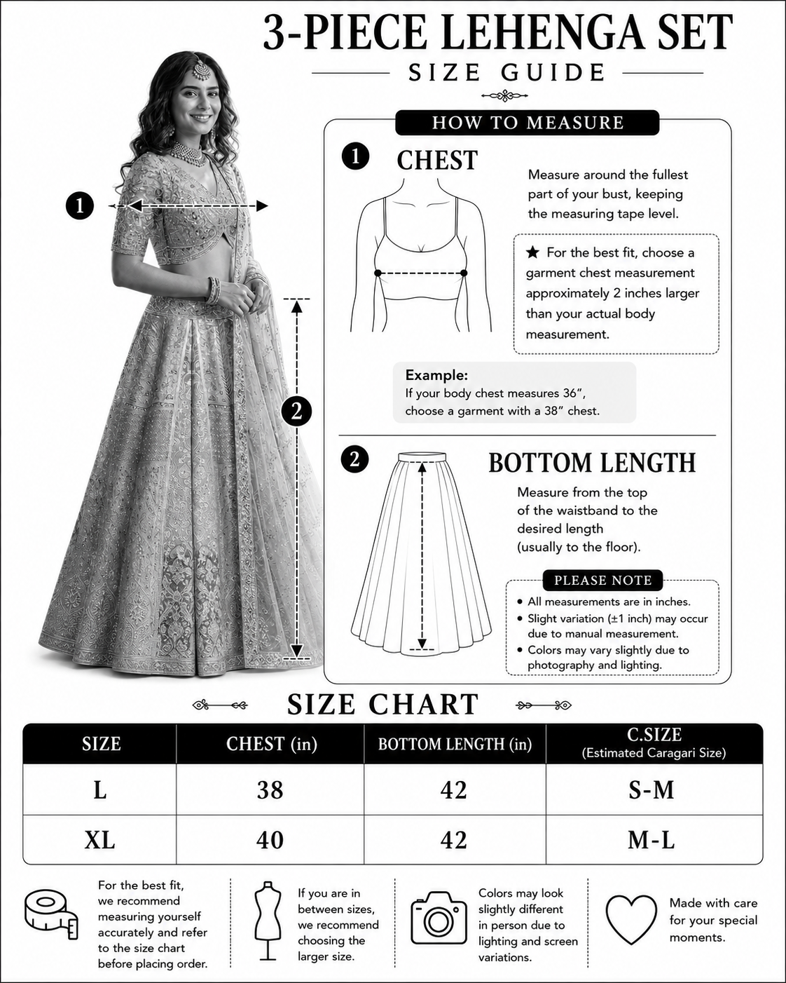 Olive Heritage 3-Piece Lehenga Set