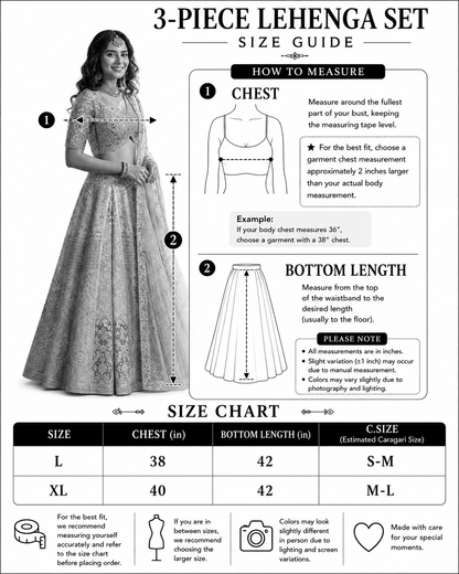 Olive Heritage 3-Piece Lehenga Set