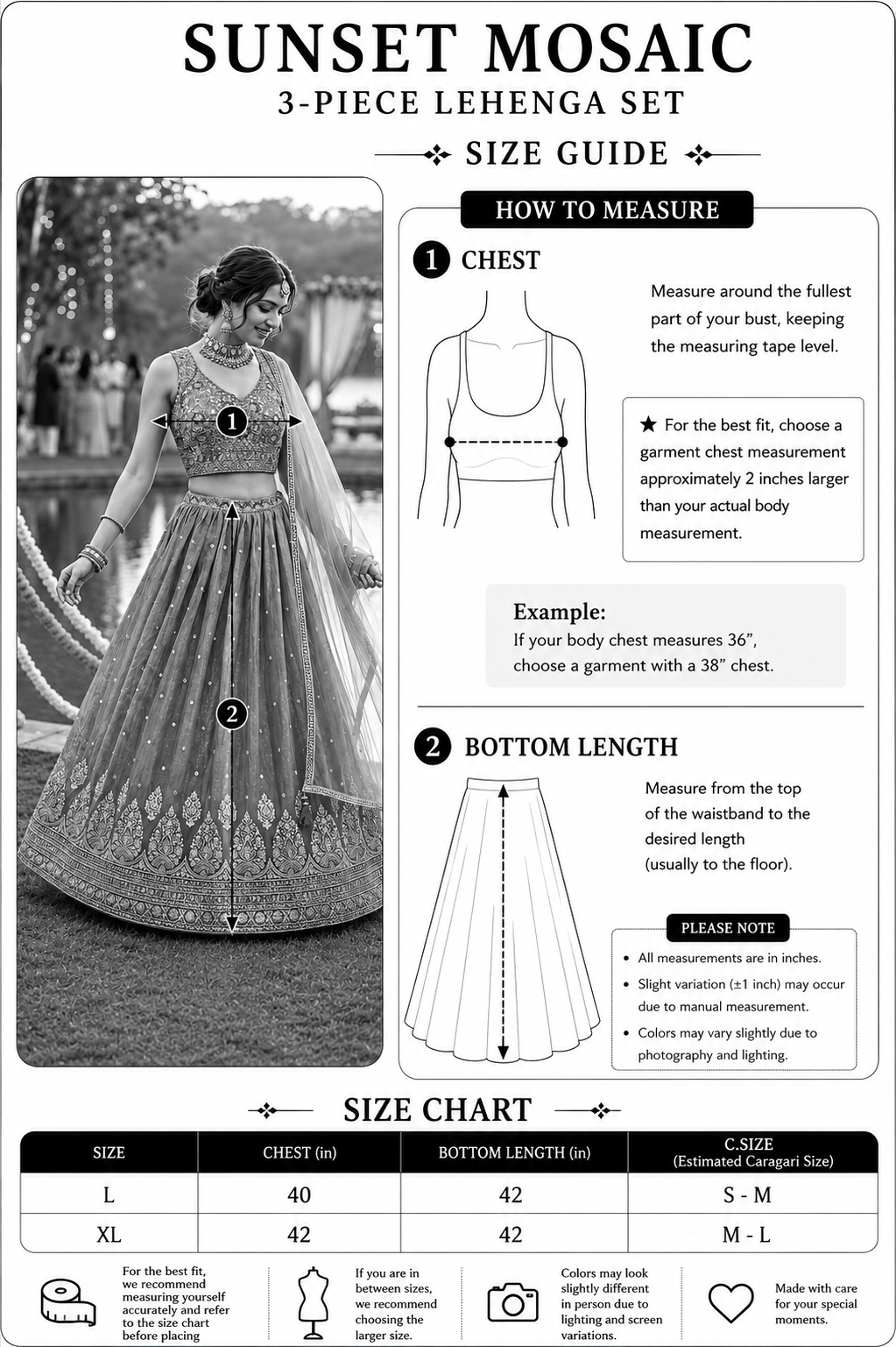 Rose Petal Grace 3-Piece Lehenga Set