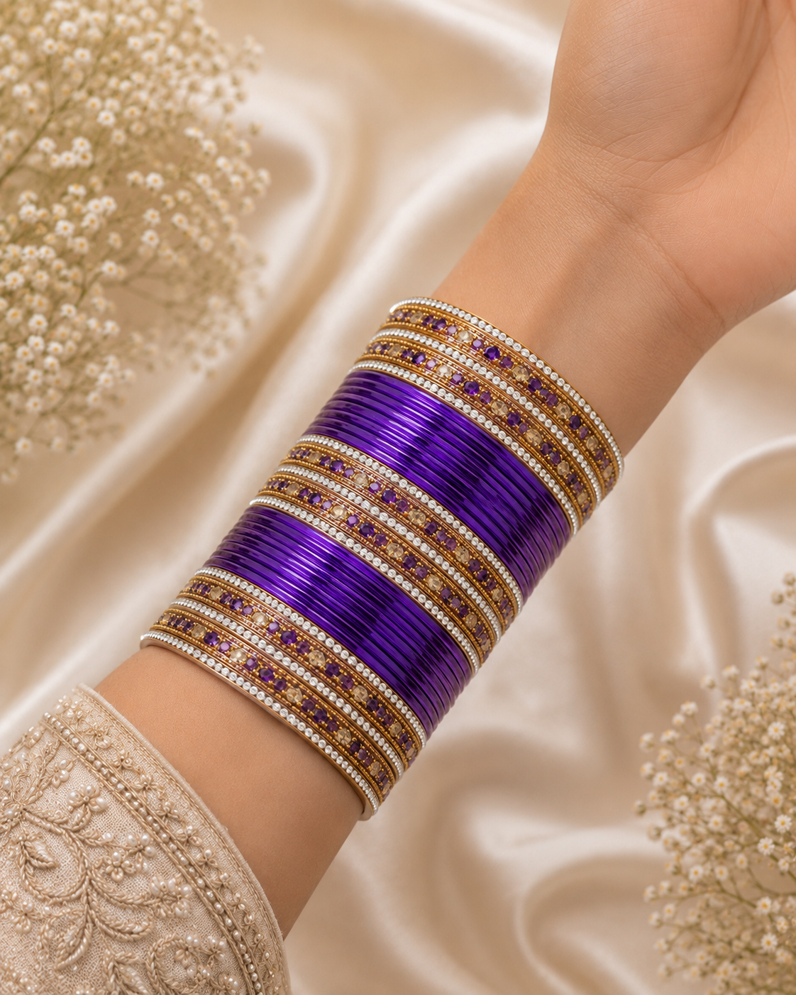 Amethyst Noor Bangle Set