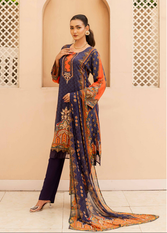 Opulent Blue Luxe 3-Piece Set