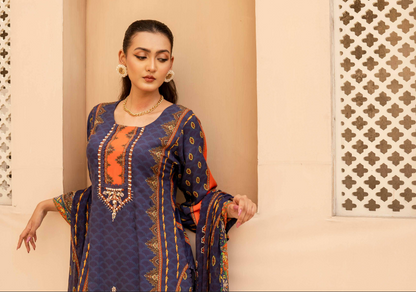Opulent Blue Luxe 3-Piece Set
