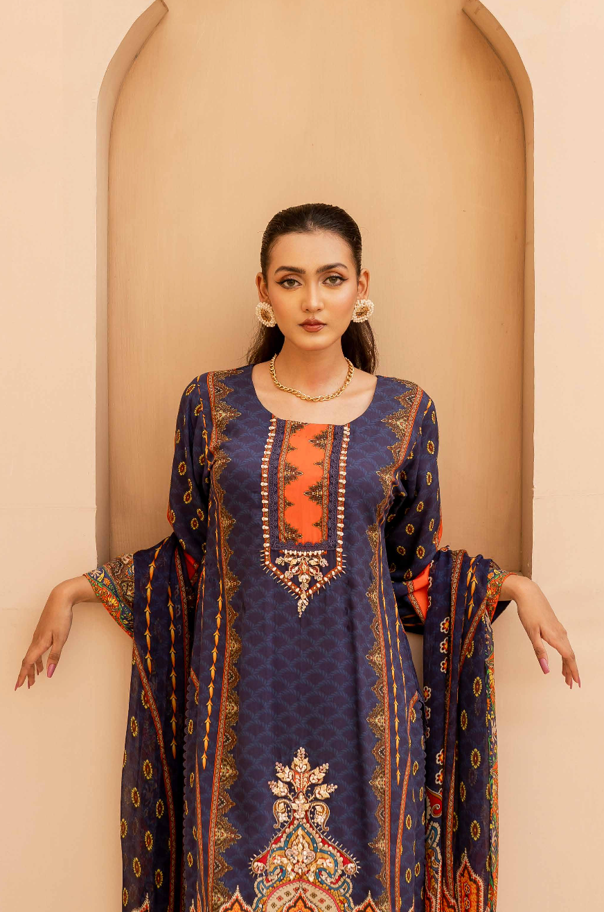 Opulent Blue Luxe 3-Piece Set