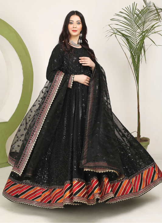 Embroidered Chiffon Luxe 3-Piece Set