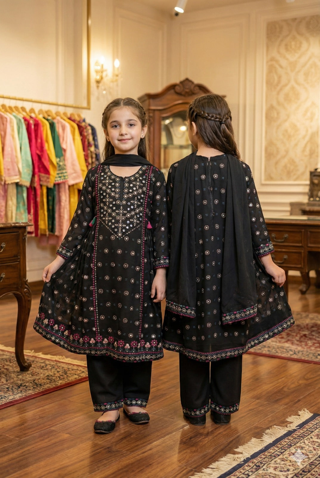 Midnight Bloom Girls 3 Piece Set