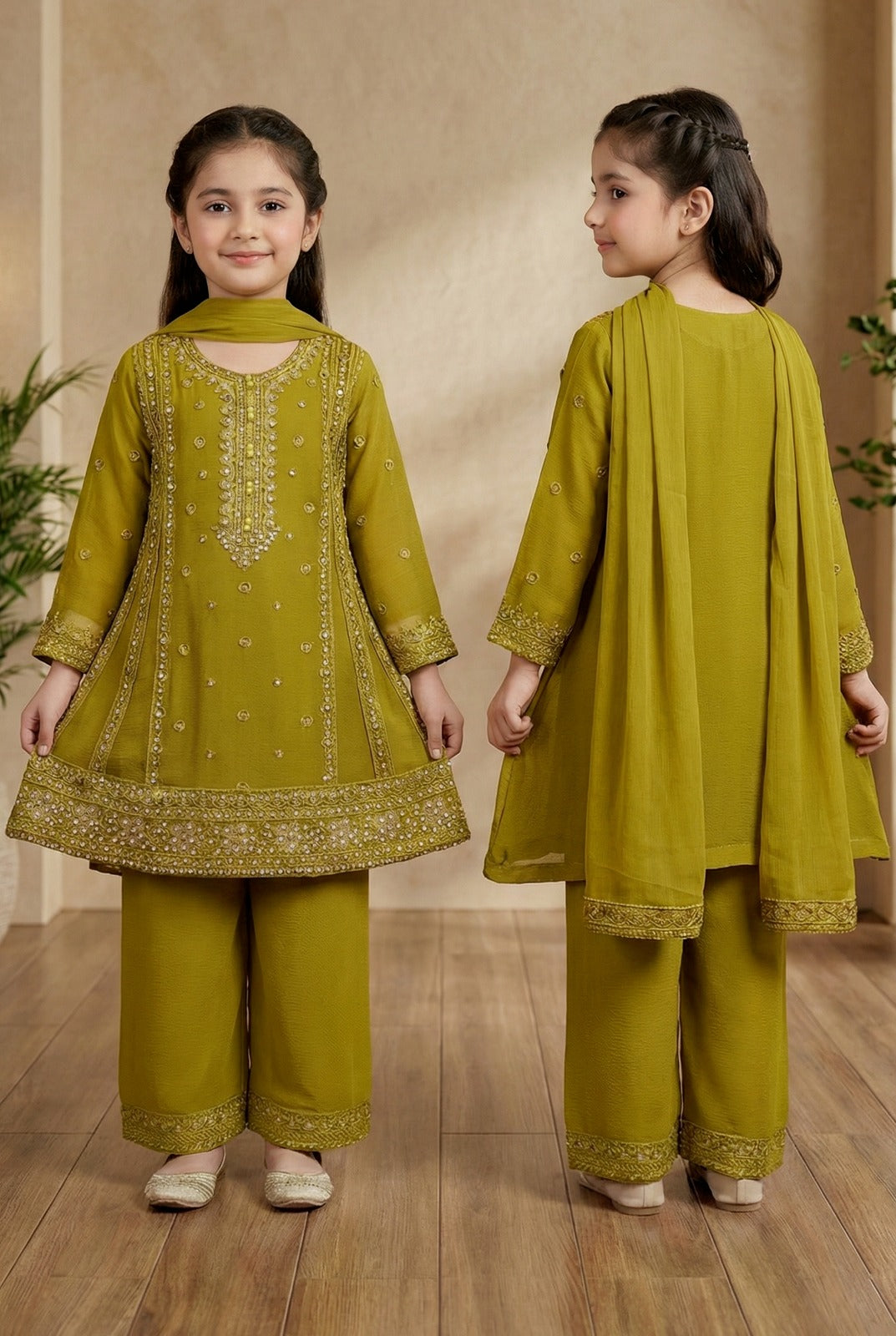 Olive Elegance Girls 3 Piece Set