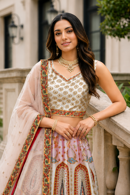 Ivory Garden Luxe 3-Piece Lehenga Set